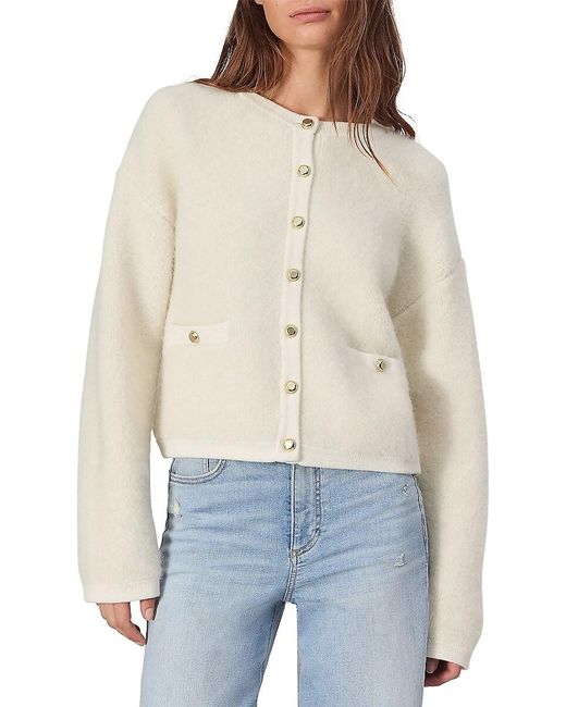 Rag & Bone Blue Kaia Boucle Crewneck Cardigan
