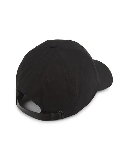 AllSaints Black Embroidered Logo Cotton Baseball Cap for men