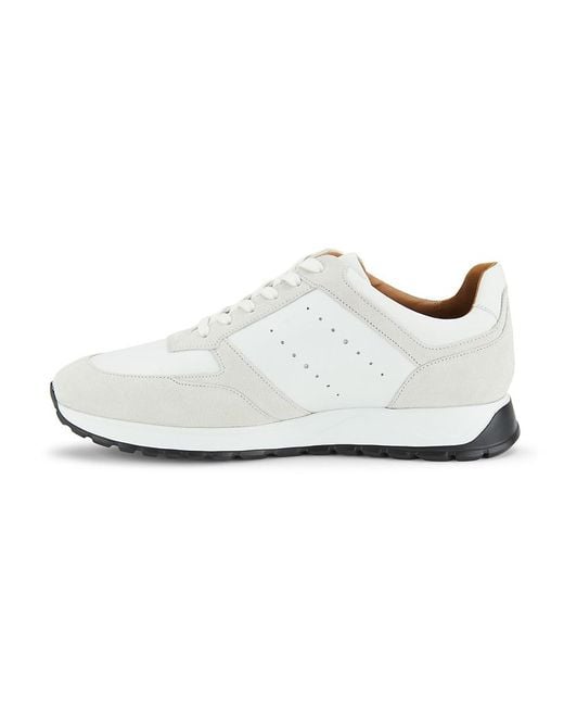 Allen Edmonds White Everett Leather Low-top Sneakers for men