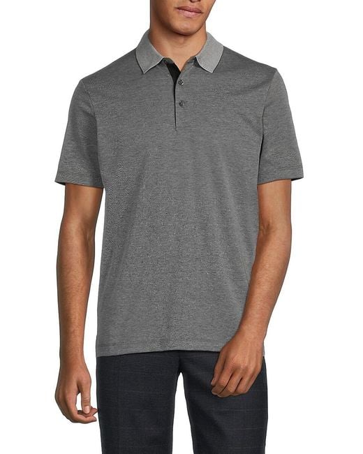 Theory Gray Solid Polo for men