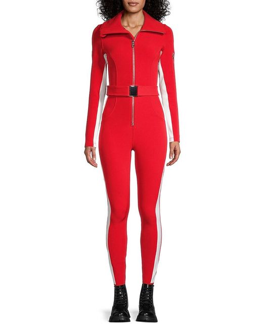 CORDOVA Red Signature Belted Ski Jumpsuit