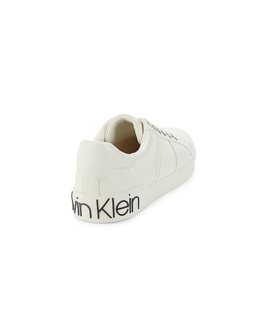 Calvin Klein White Rover Low Top Logo Sneakers for men