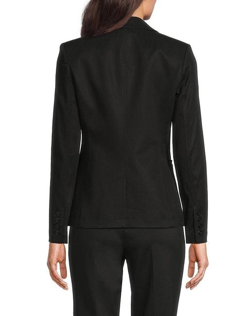 Alice + Olivia Black Macey Chino Fitted Blazer