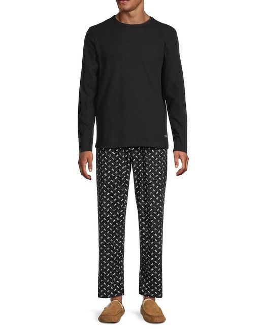 Calvin Klein Black 2-piece Pajama Set for men
