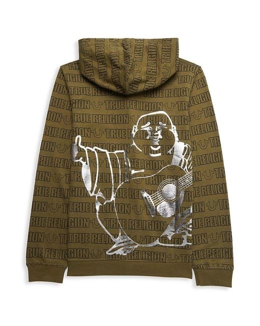True religion outlet green hoodie