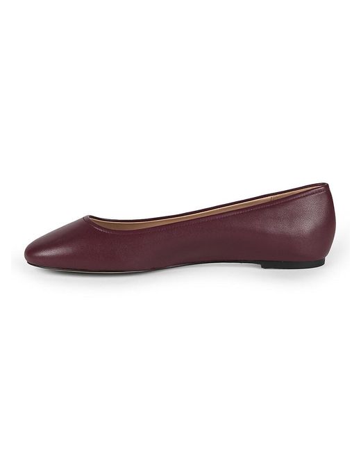 Stuart Weitzman Purple Nadine Leather Flats