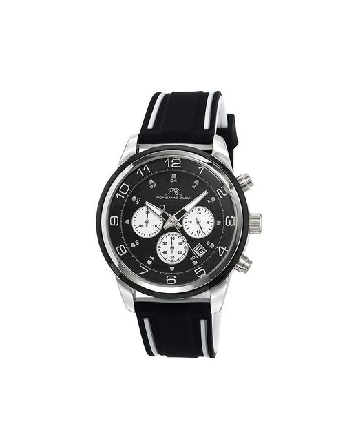 Porsamo Bleu Arthur 44mm Stainless Steel & Silicone Strap Chronograph