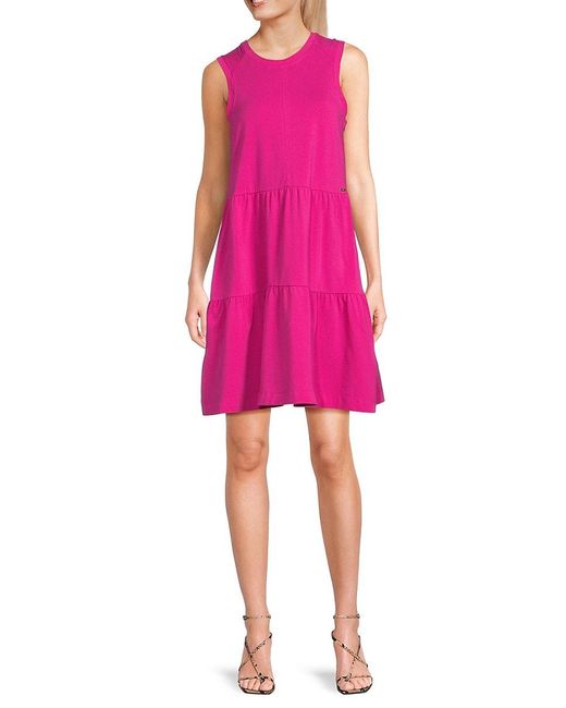 DKNY Pink Sleeveless Mini Dress