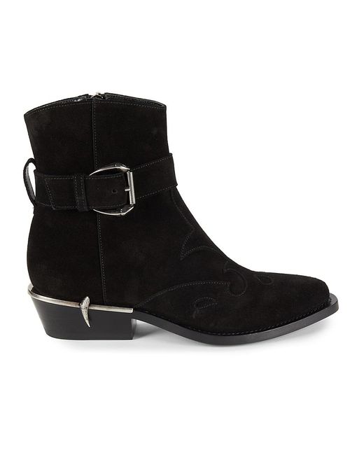 Roberto Cavalli Black 85mm Suede Ankle Boots