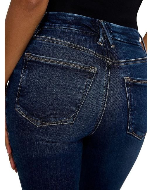 GOOD AMERICAN Blue Soft Tech Good Classic High-Rise Skinny Jeans