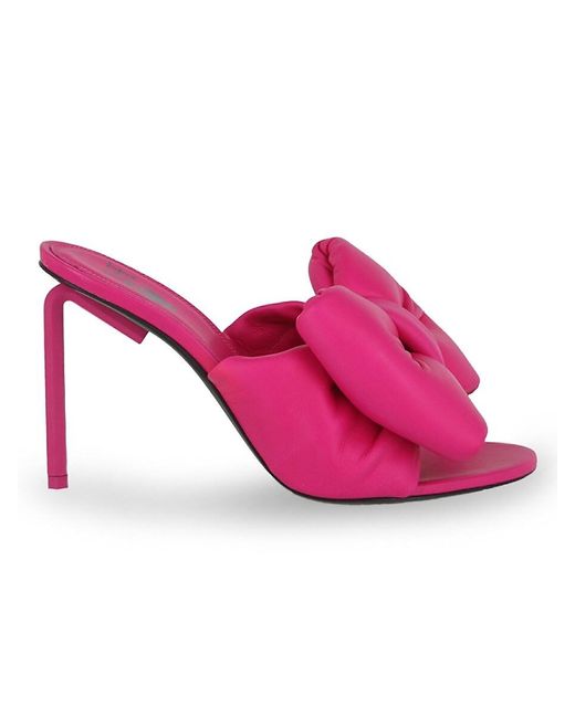 Off-White c/o Virgil Abloh Pink Nappa Bow Allen Key Heel Sandals
