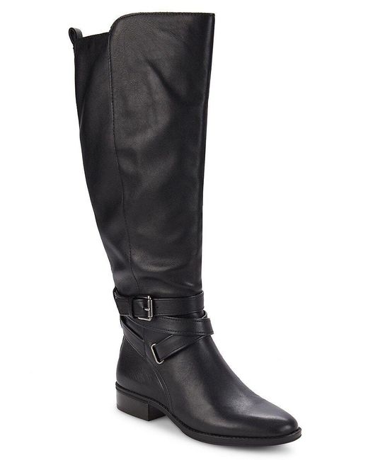 Sam Edelman Pansy Leather Knee Boots in Black Lyst