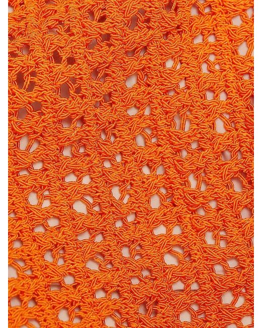 Alice + Olivia Orange Tomoko Tie-Waist Minidress