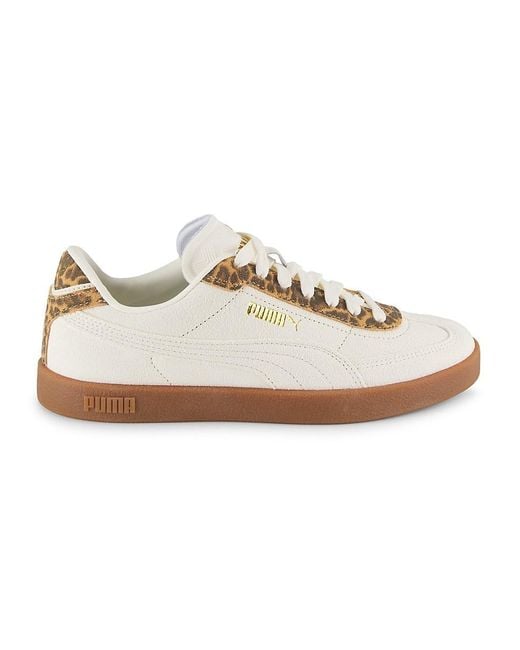 PUMA White Club Ii Era Leather Low-Top Sneakers