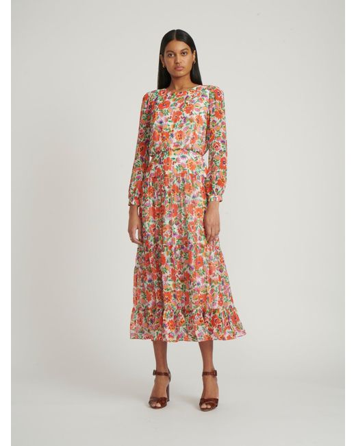 Saloni Silk Isabel Dress | Lyst