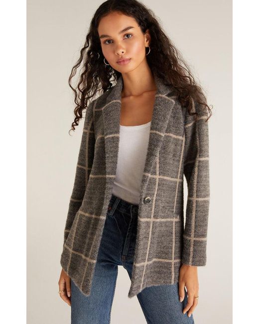 Z Supply Synthetic Anna Plaid Blazer Lyst