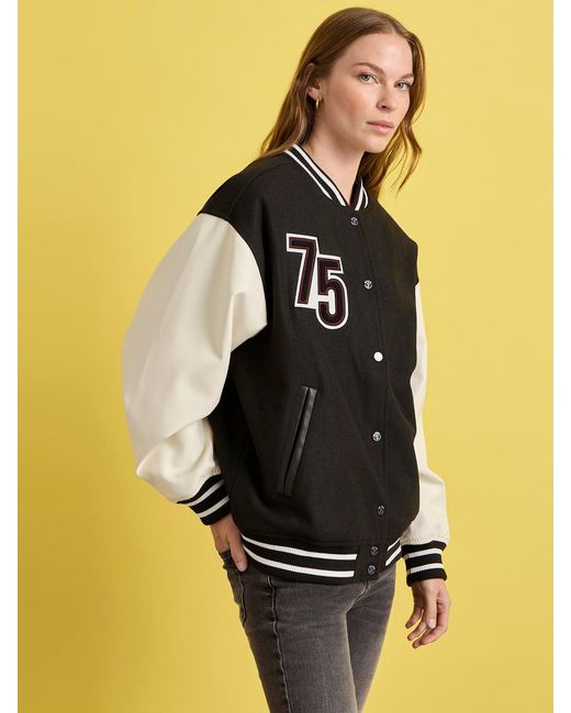 Sanctuary Metallic Sanctuary X Peanuts 75th Anniversary Varsity Jacket