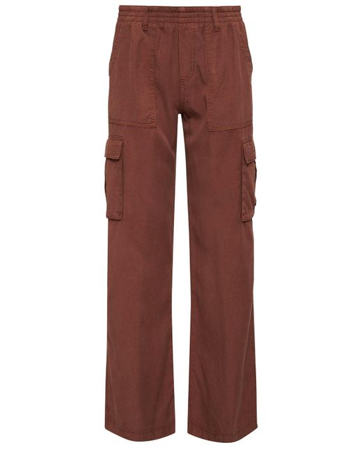Sanctuary Brown Relaxed Reissue Cargo Standard Rise Pant Washed Clay Inclusive Collection