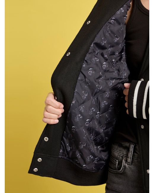 Sanctuary Metallic Sanctuary X Peanuts 75th Anniversary Varsity Jacket