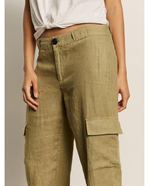 Sanctuary Natural Take Over Linen Jogger Standard Rise Pant Bamboo