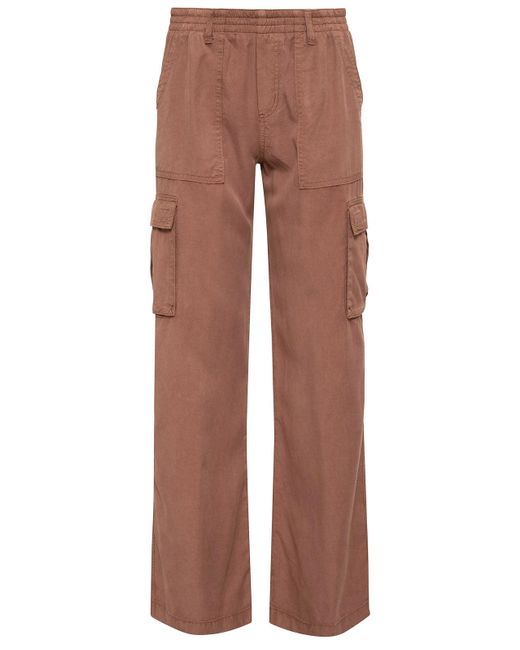 Sanctuary Brown Relaxed Reissue Cargo Standard Rise Pant Washed Clay