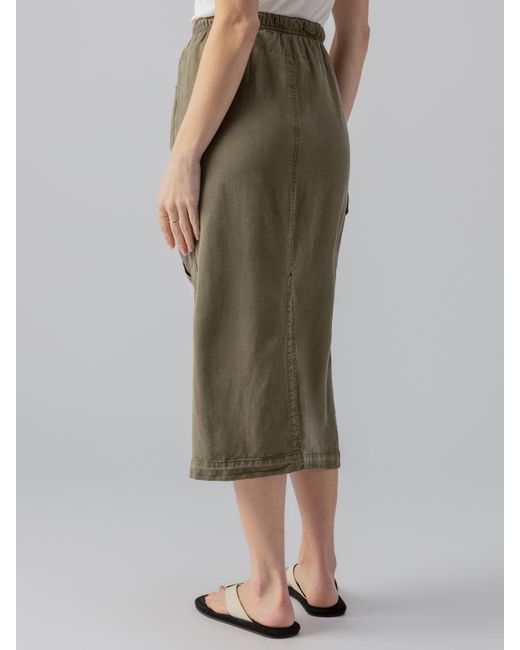 Sanctuary Green Parachute Semi-high Rise Skirt Burnt Olive