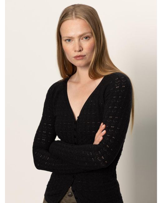 Sanctuary Fitted Raglan Cardi Black