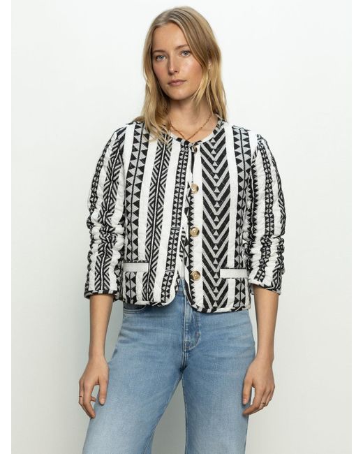 Sanctuary Blue Crafted Coco Jacket Crafted Stripe