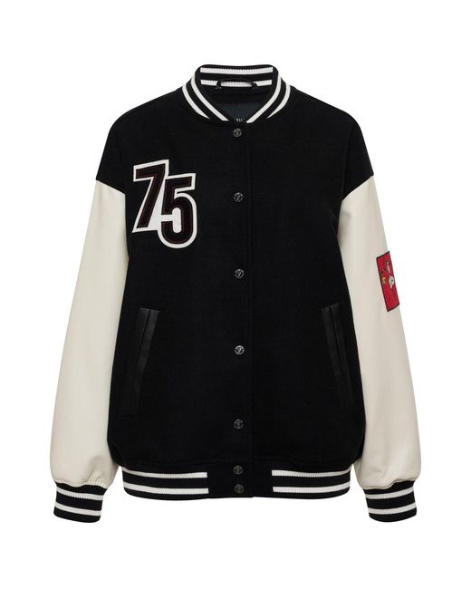 Sanctuary Metallic Sanctuary X Peanuts 75th Anniversary Varsity Jacket