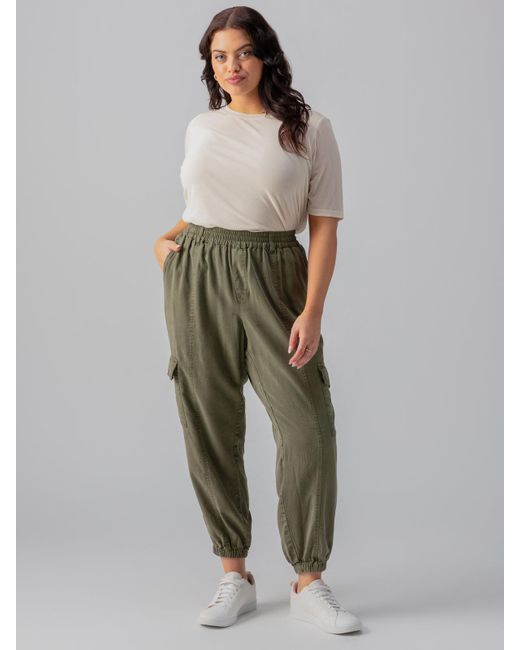 Sanctuary Green Relaxed Rebel Standard Rise Pant Burnt Olive Inclusive Collection