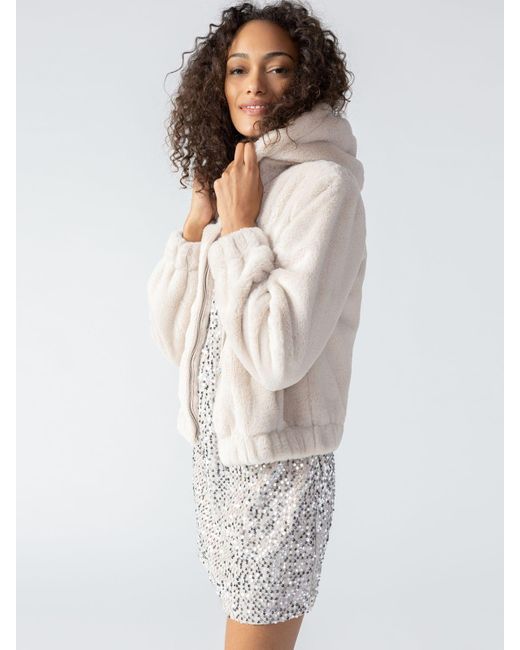 Sanctuary Fur Bomber Jacket Champagne in White Lyst