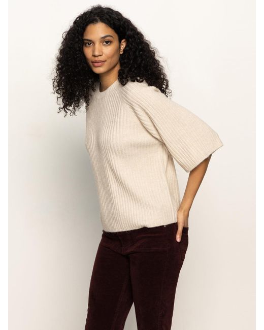 Sanctuary Natural Ribbed Sweater Tee Mother Of Pearl