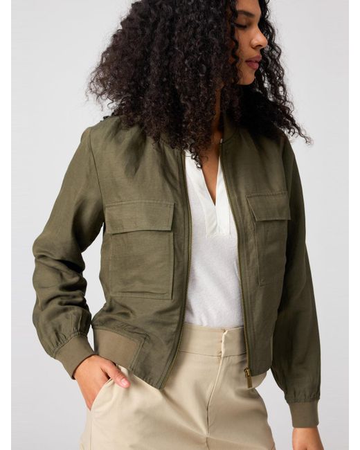 Sanctuary Eve Bomber Jacket Burnt Olive in Green | Lyst