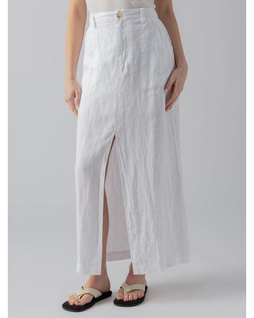 Sanctuary Gray Boardwalk Slip Skirt White