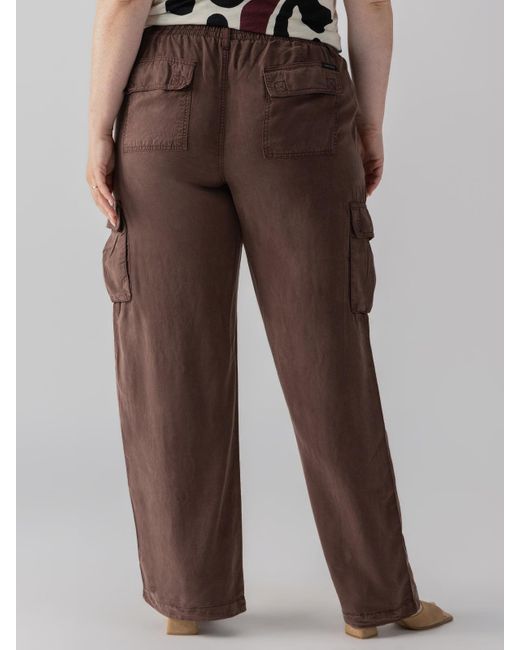 Sanctuary Brown Relaxed Reissue Cargo Standard Rise Pant Mud Bath Inclusive Collection