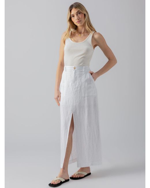Sanctuary Gray Boardwalk Slip Skirt White