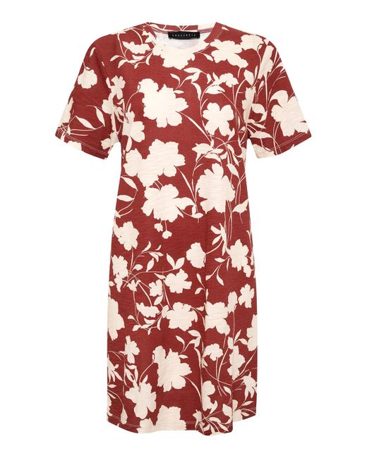 Sanctuary Red The Only One T-shirt Dress Warm Vista