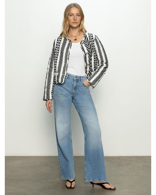 Sanctuary Blue Crafted Coco Jacket Crafted Stripe