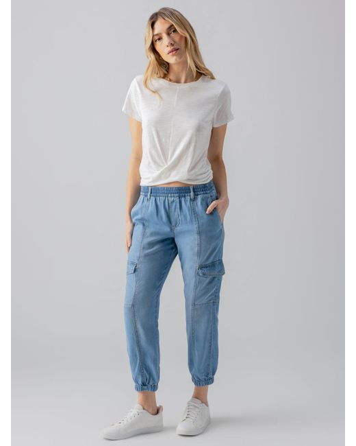 Sanctuary Blue Relaxed Rebel Standard Rise Pant Sun Drenched