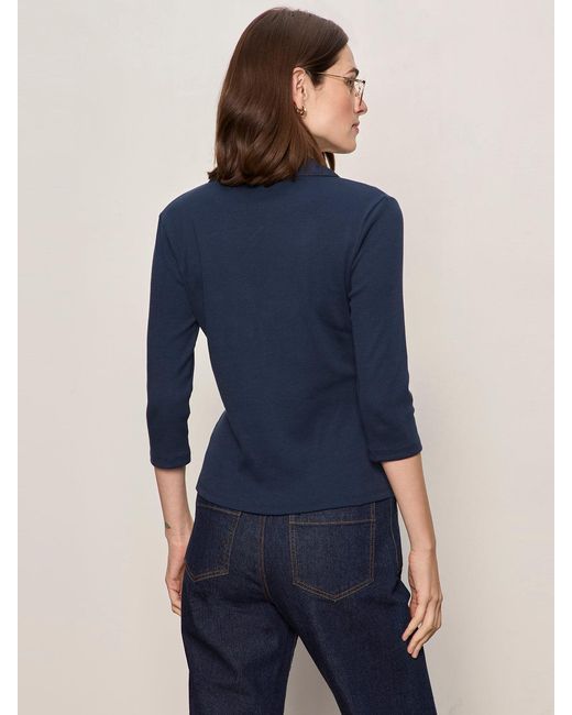 Sanctuary Blue Echo Button Front Tee Navy Blazer