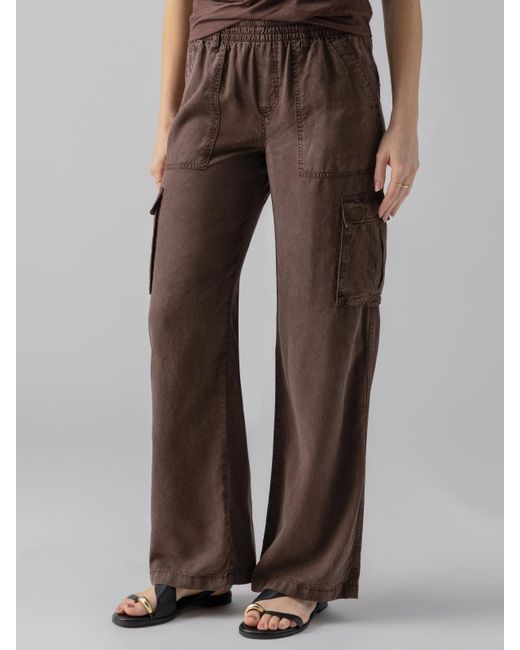Sanctuary Brown Relaxed Reissue Cargo Standard Rise Pant Mud Bath