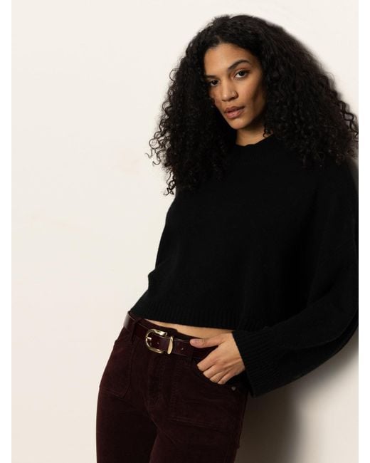 Sanctuary Forever Wool Cashmere Popover Black