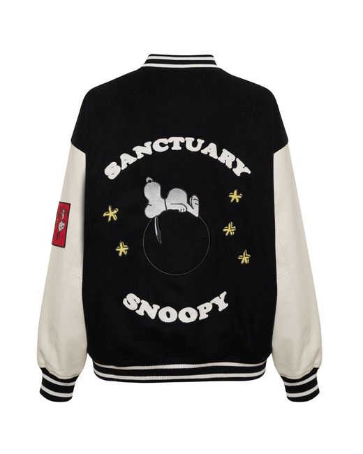 Sanctuary Metallic Sanctuary X Peanuts 75th Anniversary Varsity Jacket