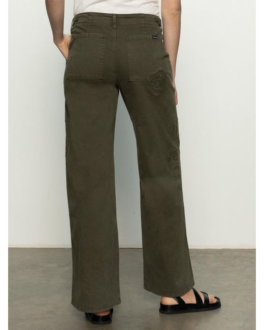 Sanctuary Green Rosette Army High Rise Pant Kalamata