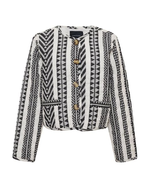 Sanctuary Blue Crafted Coco Jacket Crafted Stripe
