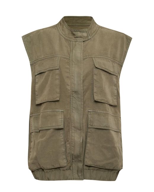 Sanctuary Gray Field Utility Vest Washed Olive