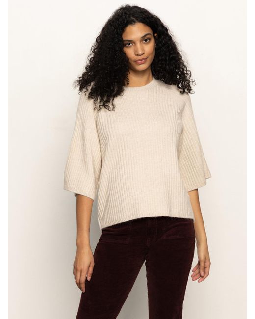 Sanctuary Natural Ribbed Sweater Tee Mother Of Pearl