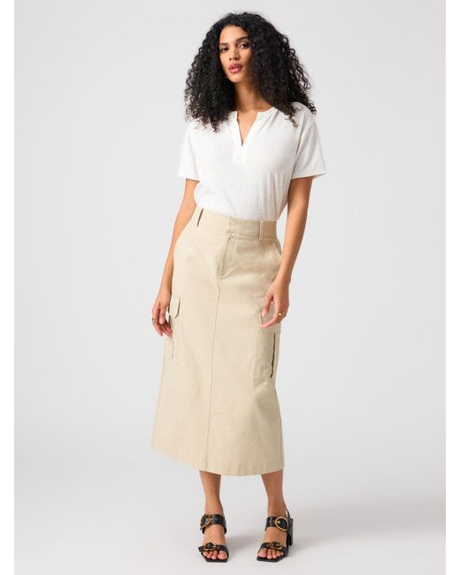 Sanctuary Essential Cargo Skirt Marble Beige in Natural | Lyst