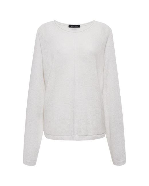 Sanctuary Easy Knitwear Top White