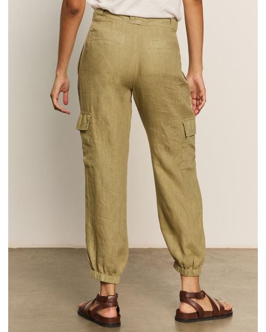 Sanctuary Natural Take Over Linen Jogger Standard Rise Pant Bamboo